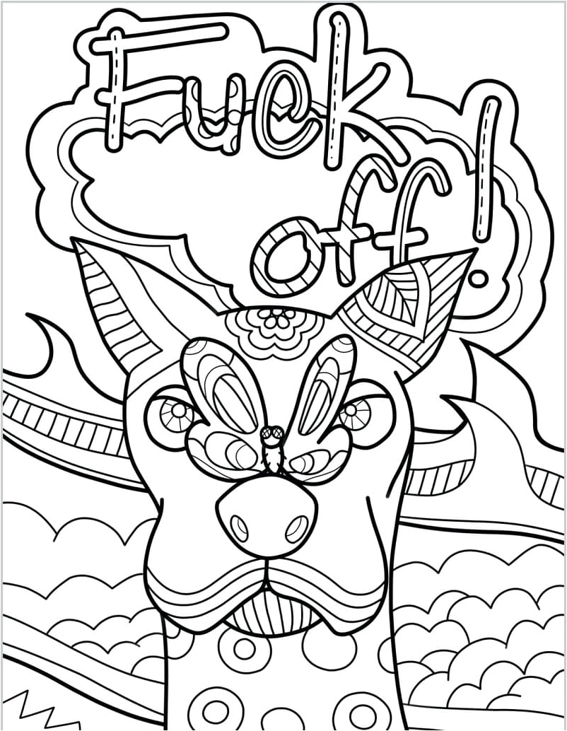 Adult Coloring Page with Profanity Coloring Page