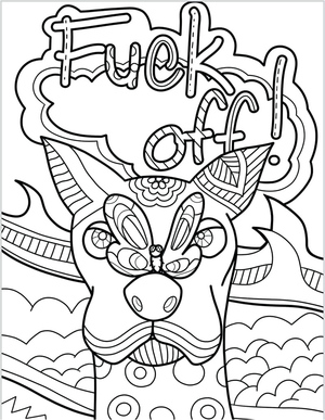 Adult Coloring Page with Profanity