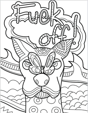 Adult Coloring Page with Profanity Coloring Page