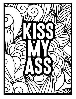 Adults' Curse Word Coloring Page Coloring Page