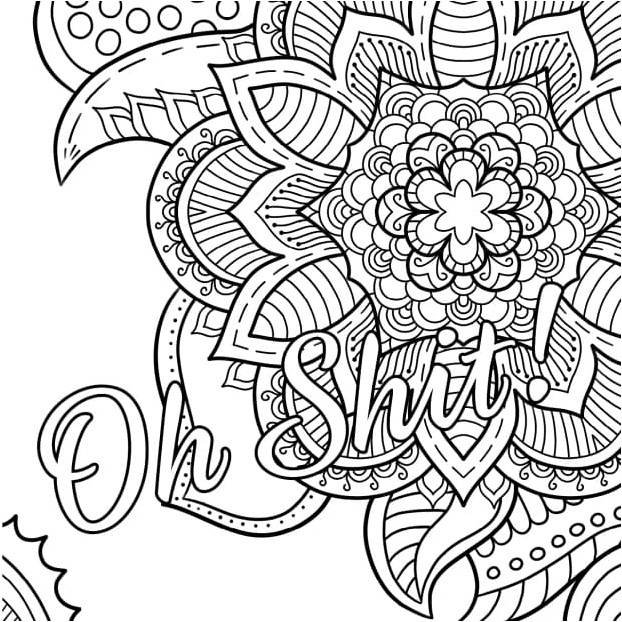 Adults' Curse Words Coloring Page