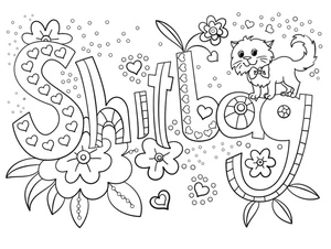 Adults Swear Word Coloring Page for Print Coloring Page