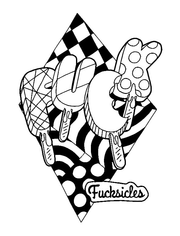 Download Coloring Page with Swear Words Coloring Page