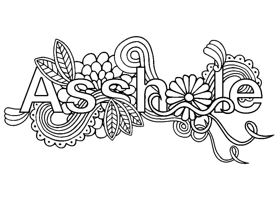 Downloadable Swear Word Coloring Page Coloring Page