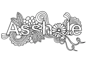 Downloadable Swear Word Coloring Page Coloring Page