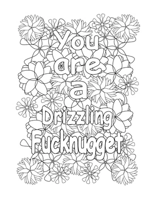 Floral Profanity & Blooms Coloring Page