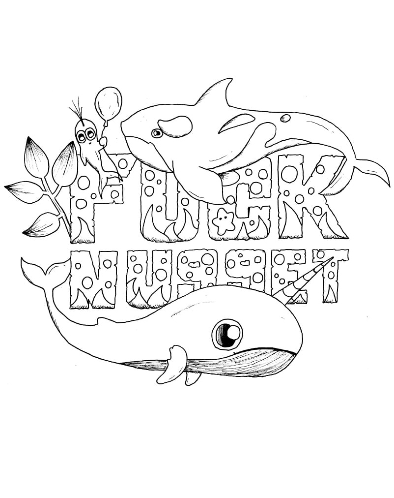 Whale and Ocean-themed Coloring Page Coloring Page