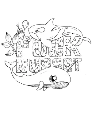 Whale and Ocean-themed Coloring Page Coloring Page