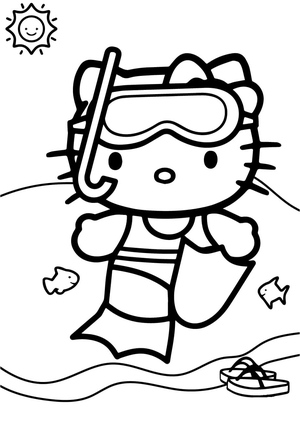 Kitty Enjoys a Day at the Pool