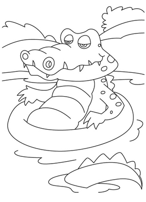 Swimming Crocodile