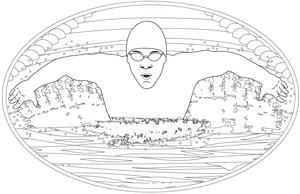 "Swimming Friends" Coloring Page