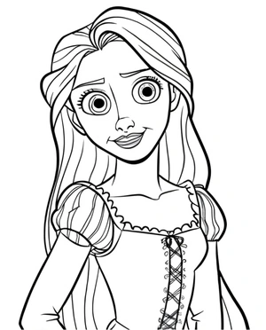 Disney Princess Rapunzel in Tangled Coloring Page