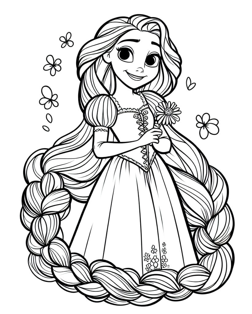 Tangled's Rapunzel Coloring Page
