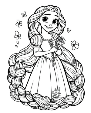 Tangled's Rapunzel Coloring Page