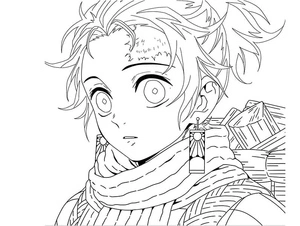 Picture of Tanjiro Coloring Page