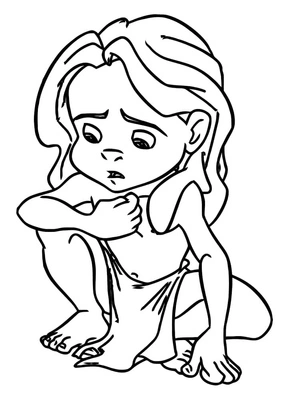 Jungle Boy Coloring Page