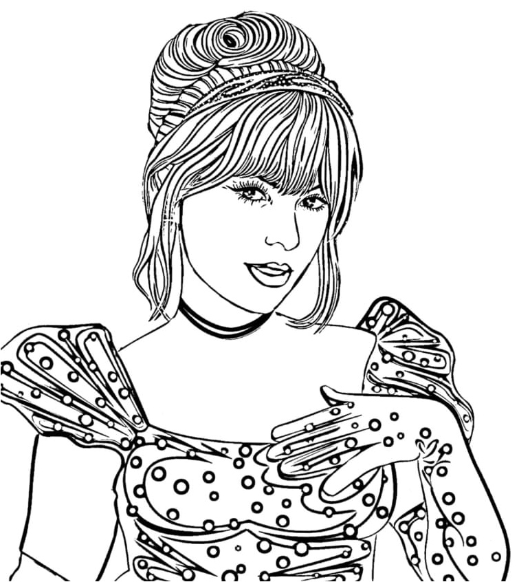 Coloring Page Featuring a Pop Singer Coloring Page