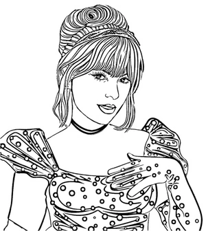 Coloring Page Featuring a Pop Singer Coloring Page