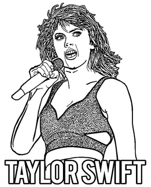 Taylor Swift Coloring Page Coloring Page