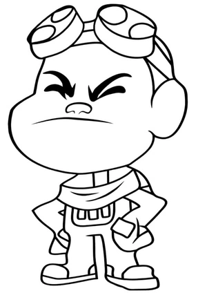 Gizmo shut his eyes Coloring Page