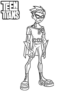 Standing Robin Coloring Page