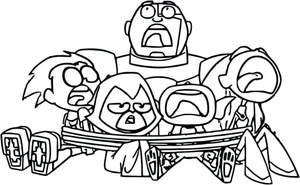 Teen Titans Bound Coloring Page