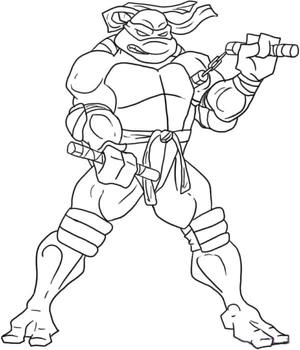 An Exquisite Drawing of Michelangelo Coloring Page