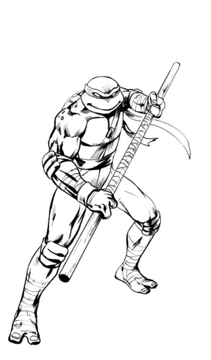 Beware of Encountering Donatello Coloring Page