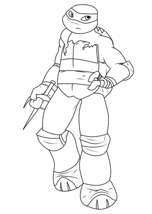 Raphael from the Teenage Mutant Ninja Turtles Coloring Page
