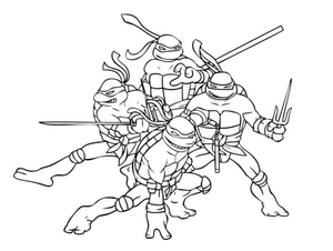 The four ninja turtles can overcome any adversary