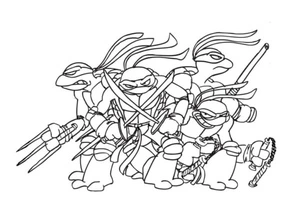 Turtles get furious when it comes to their friends and hometown. Coloring Page