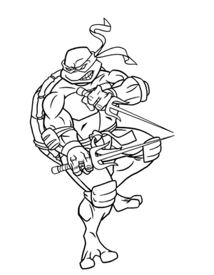 Typical Teenage Mutant Ninja Turtles Coloring Page
