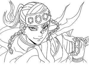 Awesome Tengen Uzui Coloring Page