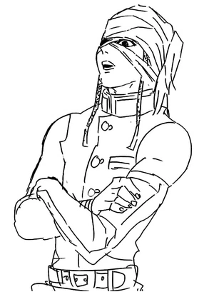 Tengen Uzui Coloring Page from the Anime Demon Slayer Coloring Page