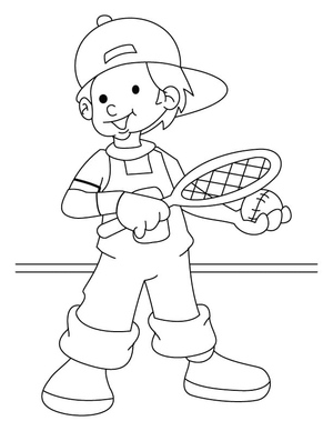 A Boy Playing Tennis