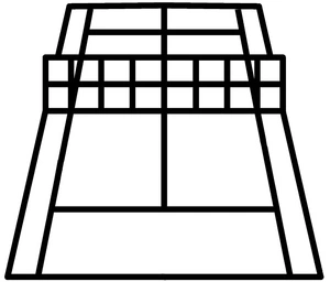 Court for playing tennis Coloring Page
