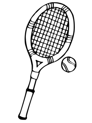 Racket and tennis ball