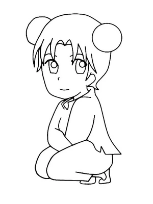 Adorable Tenten Coloring Page