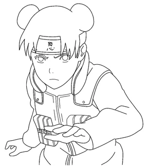 Furious Tenten Coloring Page