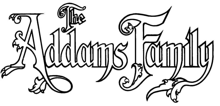Addams Family Font Coloring Page