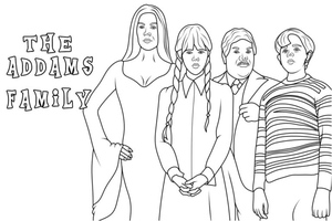 Cool Addams Family Coloring Page