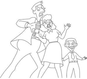 Scared Individuals Coloring Page