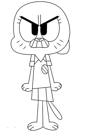 Furious Nicole Watterson Coloring Page