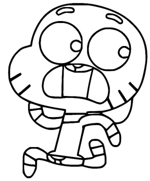 Gumball in Motion Coloring Page
