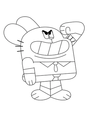 Gumball's Dad - Richard Watterson Coloring Page