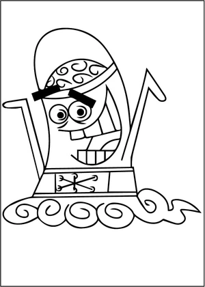 Mark Chang from Fairly OddParents Coloring Page