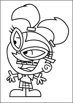 Tootie from The Fairly OddParents Coloring Page
