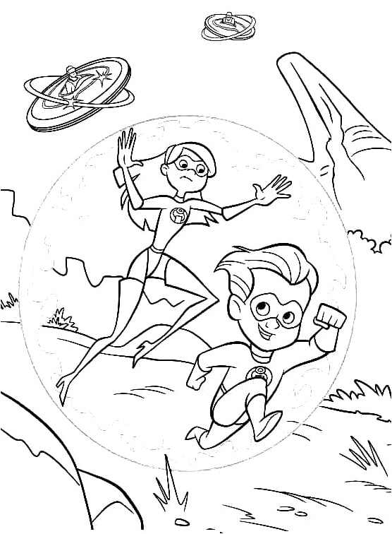 Violet and Dash Coloring Page