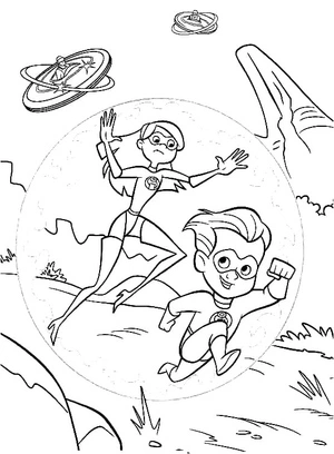 Violet and Dash Coloring Page