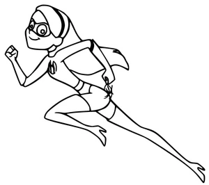 Violet Parr from The Incredibles Coloring Page